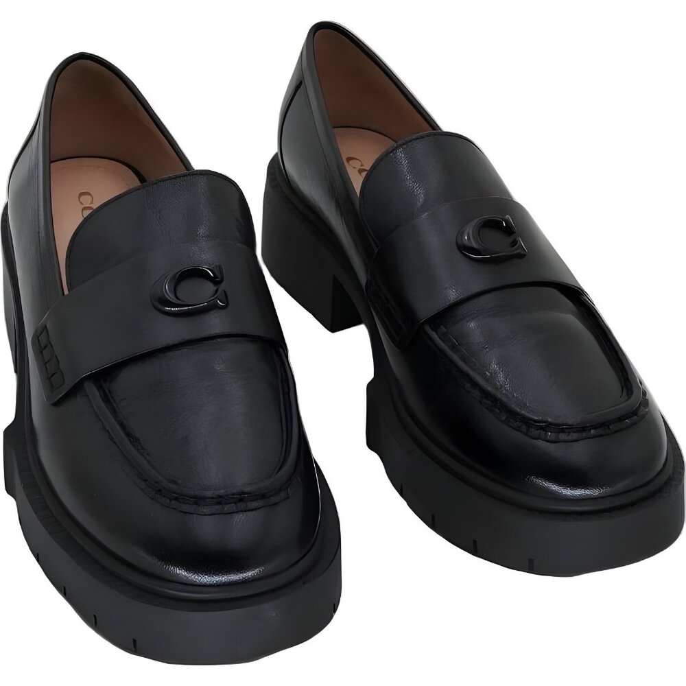 Coach Black Leather Loafers